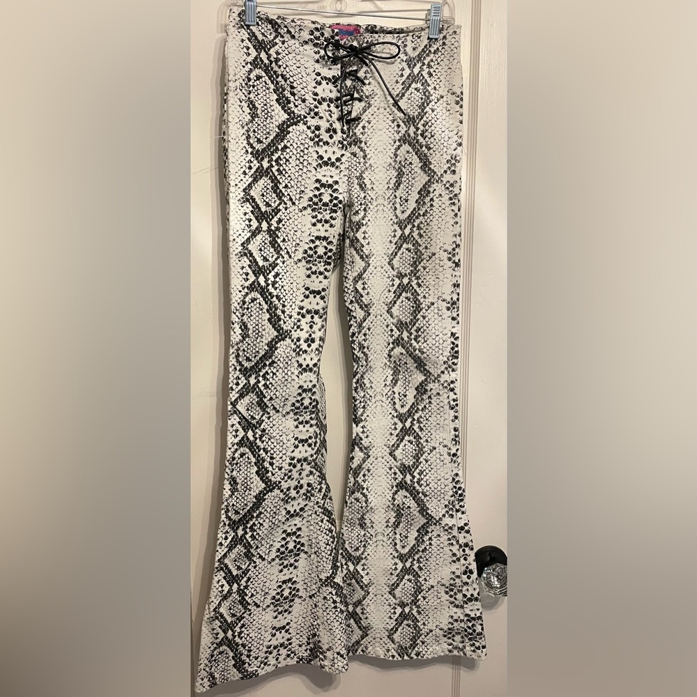 Snake print bells.
